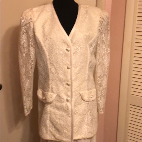 Creme IN THE MOOD 2-piece pleated skirt set, sz 12 - Picture 3 of 4